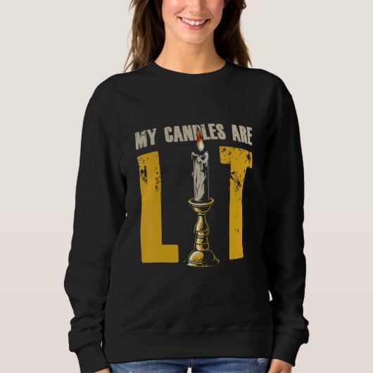 Sweatshirt My Candles Are Lit Candle making Making candles (Devant)