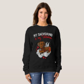 Sweatshirt My Dachshund Is My Valentine Dog  Valentines Day (Devant entier)