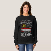 Sweatshirt My Favorite Softball Player Calls Me Grandpa Ameri (Devant entier)