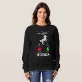 Sweatshirt My Horse Is Calling And I Must Go! Premium (Devant entier)