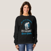 Sweatshirt My life is joyously with sarcasm and speed skating (Devant entier)