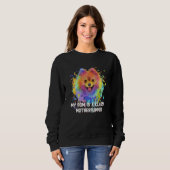 Sweatshirt My Pom Is Classy Motherpupper Pomeranian Humor Pom (Devant entier)
