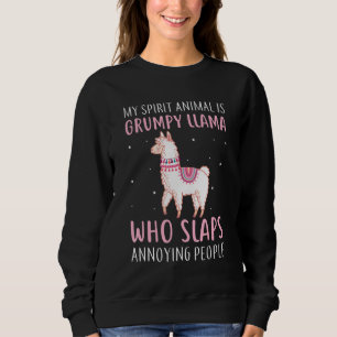 Sweatshirt My Spirit Animal A Grumpy Llama Slaps Annoissant P