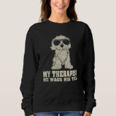 Sweatshirt My Therapist He Wags His Tail Cavapoo (Devant)