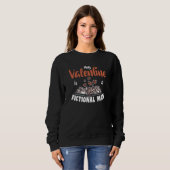 Sweatshirt My Valentine Is A Fictonaler Man From Books (Devant entier)