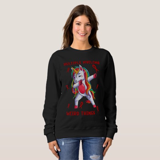 Sweatshirt Myélome multiple Étrange Chose Unicorne Vêtements (Devant entier)