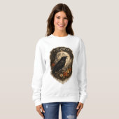 Sweatshirt Mystic Raven Under Moon Dark Celestial Aesthetic (Devant entier)