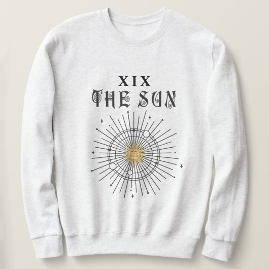 Sweatshirt Mystique B Fortune Tarot Le Soleil Halloween gothi (Design devant)