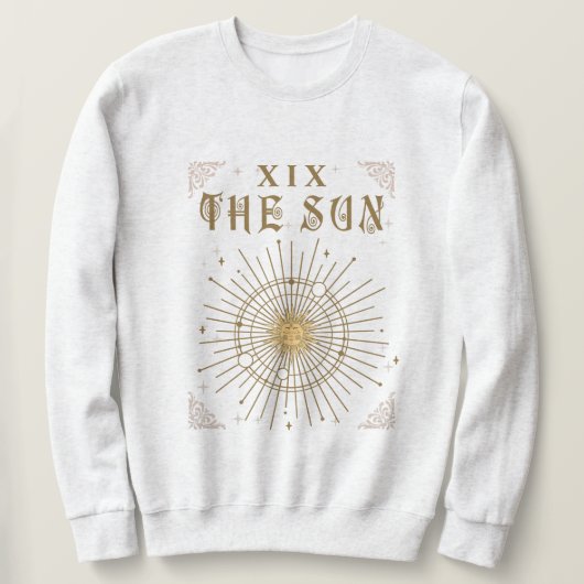 Sweatshirt Mystique Fortune Tarot Le Soleil Halloween gothiqu (Design devant)