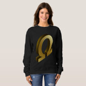 Sweatshirt Mythologie grecque Omega Symbole Fraternité design (Devant entier)
