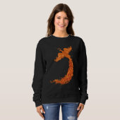 Sweatshirt Mythologue légende Flying Phoenix Flames (Devant entier)