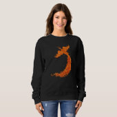Sweatshirt Mythologue légende Flying Phoenix Flames (Devant entier)