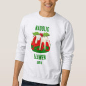 Sweatshirt Nadolig Llawen WALES Welsh Merry Christmas Pudding (Devant)