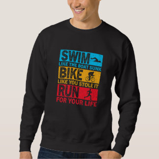 Sweatshirt Nager comme si le bateau a coulé Vélo comme si vou