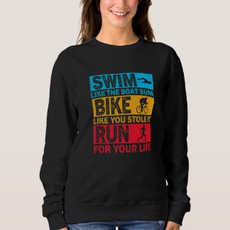Sweatshirt Nager comme si le bateau a coulé Vélo comme si vou