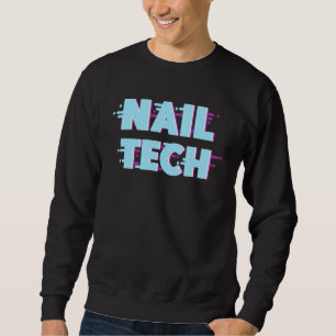 Sweatshirt Nail Tech Travail Uniforme Nail Polonais Glitch Ré