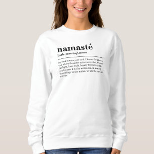 Sweatshirt Namaste Définition Yoga Moderne Minimal Méditation