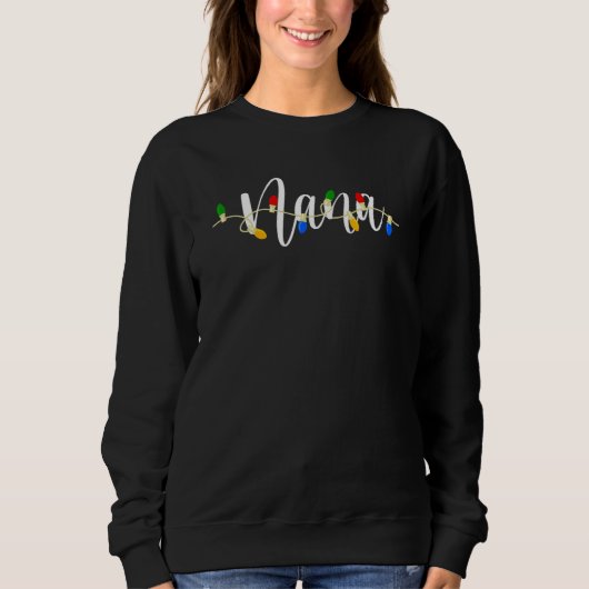 Sweatshirt Nana Christmas Light Family Matching Christmas Gro (Devant)