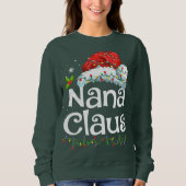 Sweatshirt Nana Claus Pajama de Noël Famille Correspondant No (Devant)