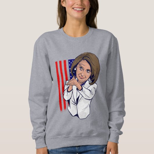 Sweatshirt Nancy Pelosi applaudissant le mème (Devant)