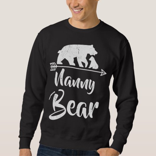 Sweatshirt Nanny Bear Meilleur cadeau Fête des pères de mère (Devant)
