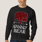 Sweatshirt Nanny Bear Noël Noël Noël Pajama Rouge Plaque Buff (Devant)