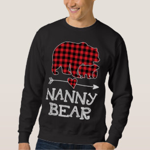 Sweatshirt Nanny Bear Noël Noël Noël Pajama Rouge Plaque Buff