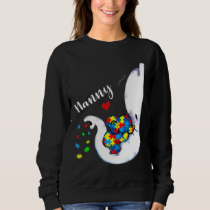 Sweatshirt Nanny Elephant Sensibilisation sur l'autisme Nanny