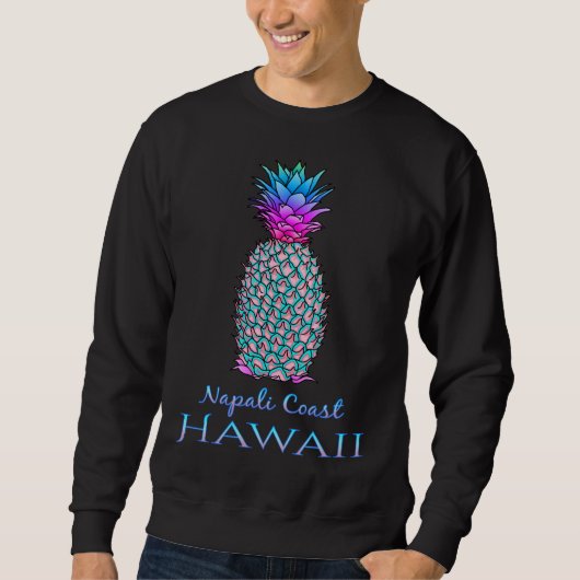 Sweatshirt Napali Coast Hawaii Summer Vacation Pineappy (Devant)