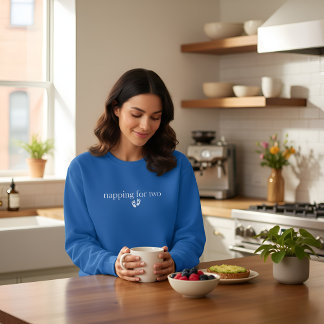 Sweatshirt Napping for Two , Cute Pregnancy Reveal 