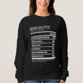 Sweatshirt Narcolepsy Nutrition Facts Style Symptômes (Devant)