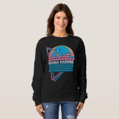 Sweatshirt Narwhal Mama Retro Mama Narwhal (Devant entier)