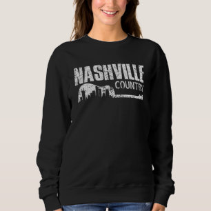Sweatshirt Nashville Skyline Tennessee Country Music Guitare