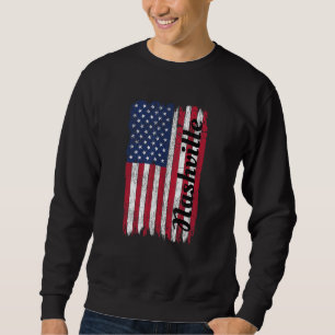 Sweatshirt Nashville Tennessee Nashvi, patriotique du drapeau