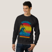 Sweatshirt Nassau Bahamas Retro Throwback Surf & Beach Souven (Devant entier)