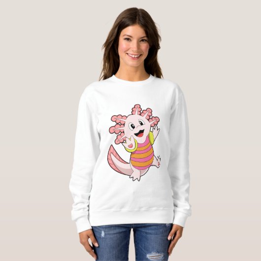 Sweatshirt Natation Axolotl (Devant entier)