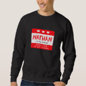 Sweatshirt Nathan Est Mon Nom Pseudo Personnalisé Custom Ali (Devant)