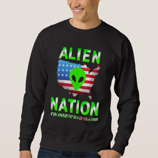 Sweatshirt Nation Alien Rencontre Usa (Devant)