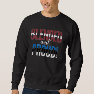 Sweatshirt Nationalité Fier Et Mélangée Demi-Es Lettons