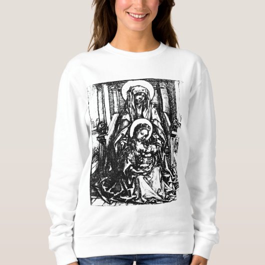 Sweatshirt Nativité de Noël Vierge et Enfant Vierge Marie (Devant)
