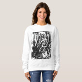 Sweatshirt Nativité de Noël Vierge et Enfant Vierge Marie (Devant entier)