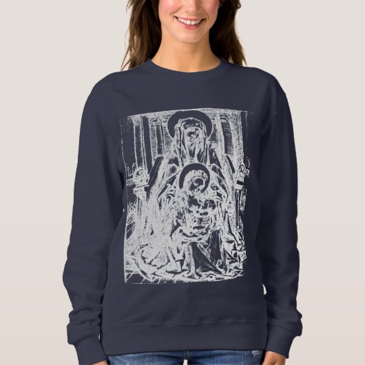 Sweatshirt Nativité de Noël Vierge et Enfant Vierge Marie (Devant)