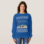 Sweatshirt Nativité religieuse de Noël de Jérusalem (Devant entier)