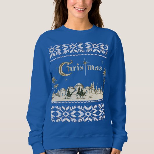 Sweatshirt Nativité religieuse de Noël de Jérusalem (Devant)