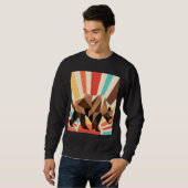 Sweatshirt Nature Animfaune Forêt Retro Ours Brown (Devant entier)