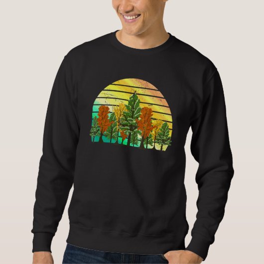 Sweatshirt Nature sauvage Nature sauvage Arbres Forêt rétro (Devant)