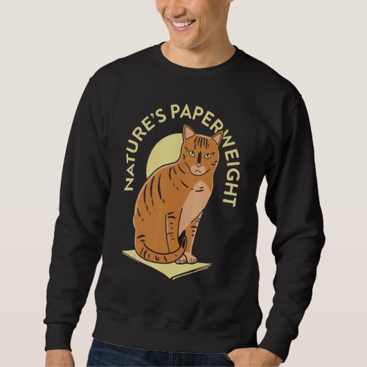 Sweatshirt Natures Papier Chat Lady Chat Maman Chat (Devant)