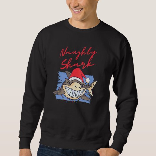 Sweatshirt Naughty Christmas Shark Doo Doo (Devant)