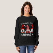 Sweatshirt Naughty Et Je Gnome It Christmas Gnomes (Devant entier)