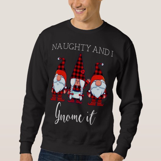 Sweatshirt Naughty et moi, ça Noël Trois Buffalo Pla (Devant)